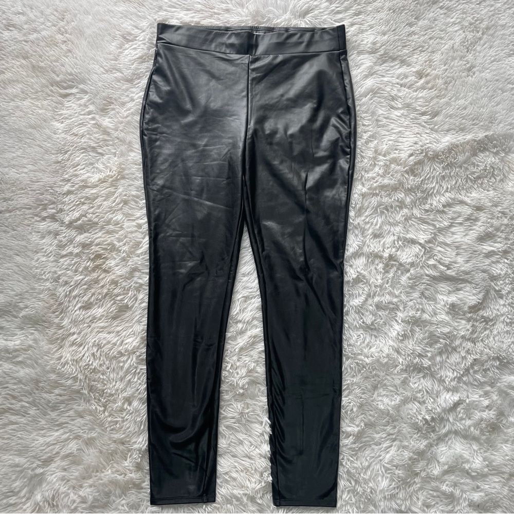 LOFT Black High Rise Faux Leather Leggings